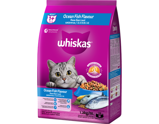 Thức Ăn Dạng Hạt Cho Mèo Vị Cá Biển 1.2kg Whiskas