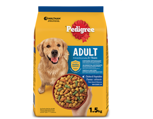 Thức Ăn Cho Chó Trưởng Thành Vị Gà & Rau Củ - 1.5kg Pedigree
