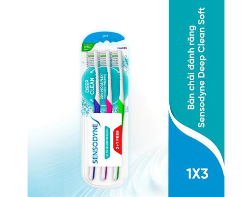 Bàn Chải Đánh Răng Deep Clean Soft 3 Cây Sensodyne