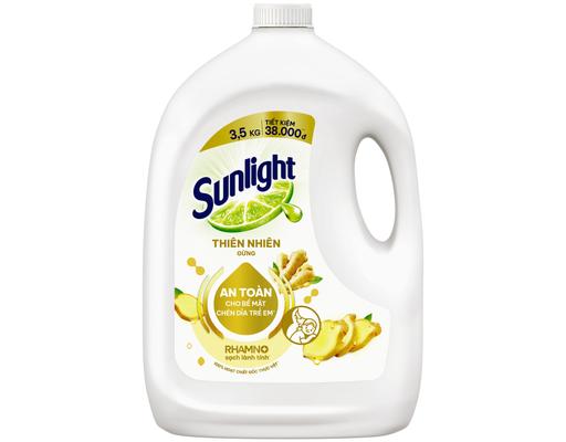 Nước Rửa Chén Thiên Nhiên Hương Gừng Gốc Thực Vật 3.5kg Sunlight
