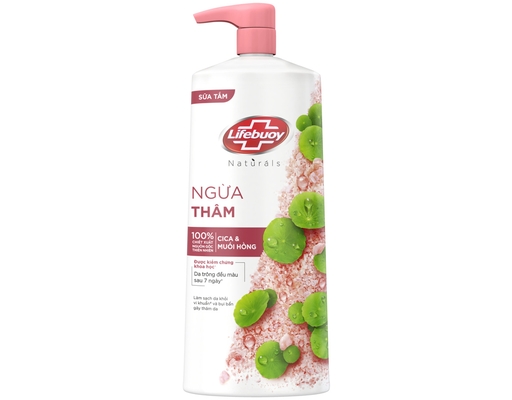 Sữa Tắm Natural Detox BodyWash Cica & Muối Hồng 1kg Lifebuoy