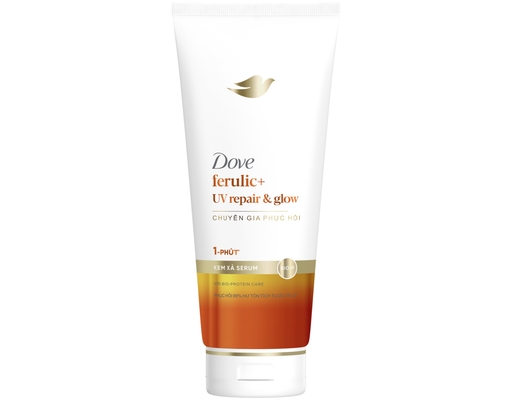 Kem Xả Chăm Sóc Tóc Serum Ferulic + UV Repair & Glow Dove