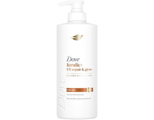 Dầu Gội Chăm Sóc Tóc Serum Ferulic + UV Repair & Glow 350g Dove