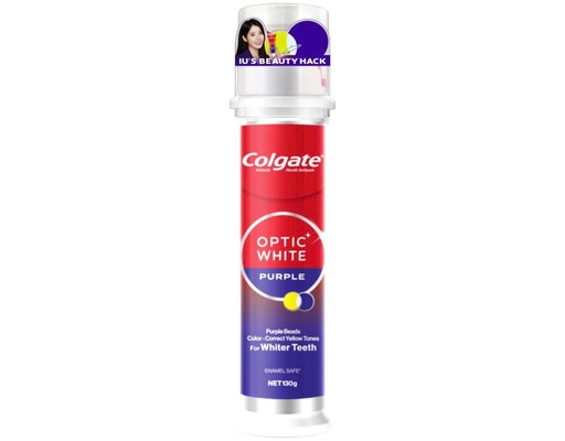 Kem Đánh Răng Optic White Purple Beads Vòi Nhấn Thông Minh 130g Colgate