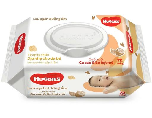 Khăn Ướt Lau Sạch Dưỡng Ẩm 72 Tờ Huggies