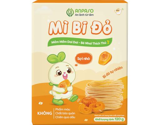 Mì Ăn Dặm Organic Vị Bí Đỏ Nguyên Chất 120g Anpaso