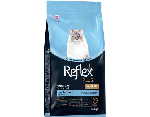 Thức Ăn Cho Mèo Tiêu Búi Lông Vị Cá Hồi 1.5kg Reflex Plus