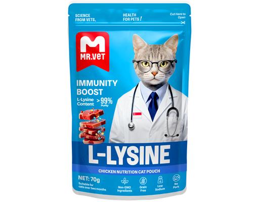 Pate Cho Mèo Cho Mèo Có Vấn Đề Hô Hấp L-Lysine 70g Mr. Vet
