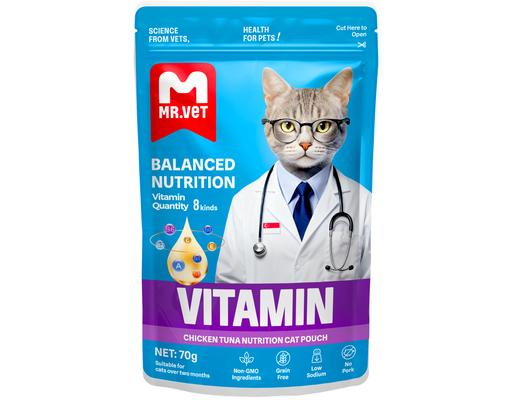 Pate Cho Mèo Cân Bằng Dinh Dưỡng Toàn Diện Vitamin 70g Mr. Vet
