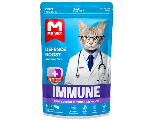 Pate Cho Mèo Vị Cá Ngừ Cà Rốt Tăng Cường Đề Kháng Immune 70g Mr. Vet