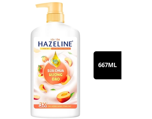 Sữa Tắm Nâng Tông Da Sữa Chua Đào 670g Hazeline