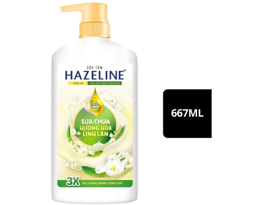 Sữa Tắm Nâng Tông Da Sữa Chua Linh Lan 670g Hazeline