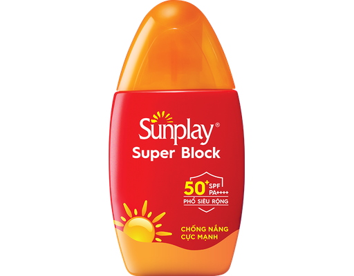 Sữa Chống Nắng Cực Mạnh Super Block SPF50+, PA++++ Trọng Lượng 30g Sunplay