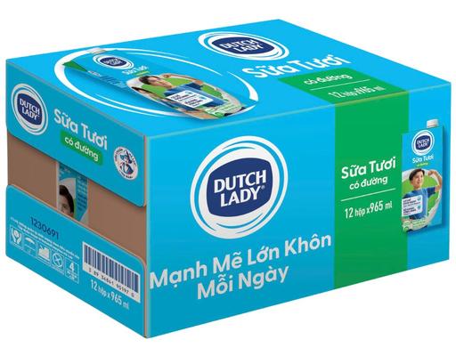 Thùng 12 Hộp Sữa Tươi Tiệt Trùng Dutch Lady Có Đường 965ml Dutch Lady
