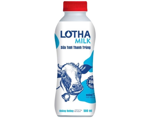 Sữa Thanh Trùng Không Đường 490ml Lothamilk