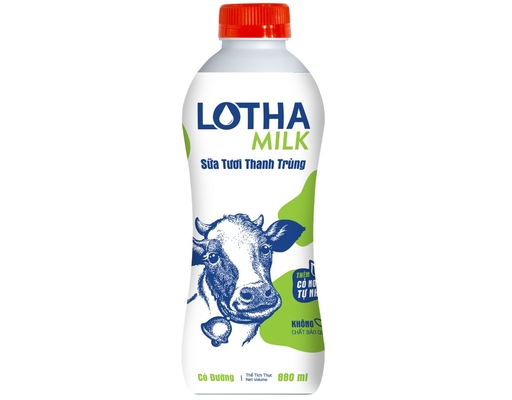 Sữa Thanh Trùng Có Đường 880ml Lothamilk