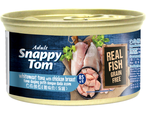 Pate Cá Ngừ & Ức Gà Lon 85g Snappy Tom