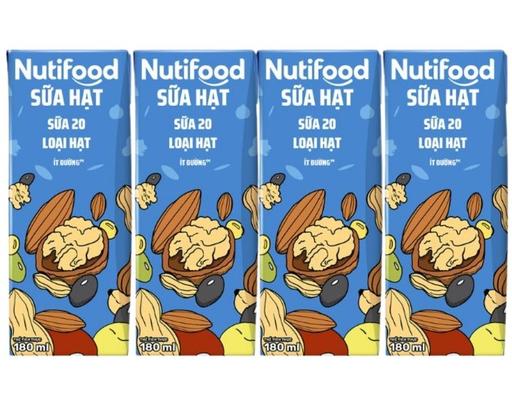 Lốc 4 Sữa Hạt Hai Mươi Loại Hạt 180ml Nutifood