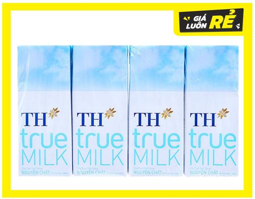 Lốc 4 Hộp Sữa Tươi Tiệt Trùng Không Đường Th True Milk 180ml TH True Milk