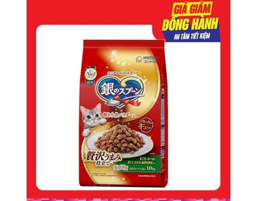 Thức Ăn Dạng Hạt Mèo Vị Thịt Gà Và Cá 1kg Silver Spoon