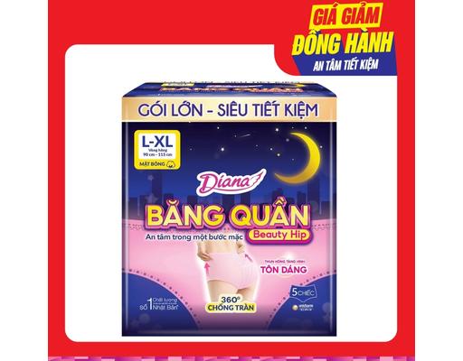Băng Vệ Sinh Ban Đêm Dạng Quần Size L-XL 5 Miếng Diana