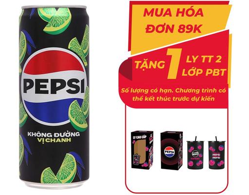 Nước Ngọt Không Calo Vị Chanh 330ml Pepsi