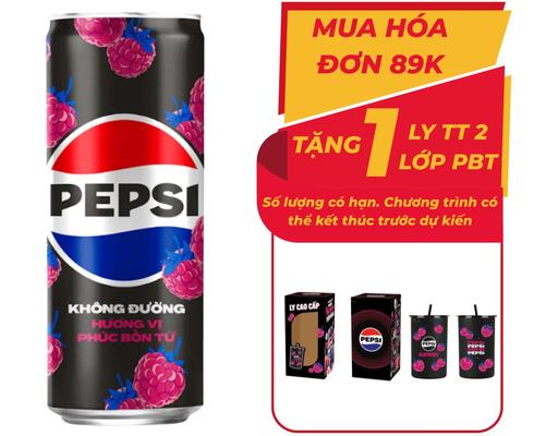 Nước Không Calo Vị Phúc Bồn Tử 320ml Pepsi