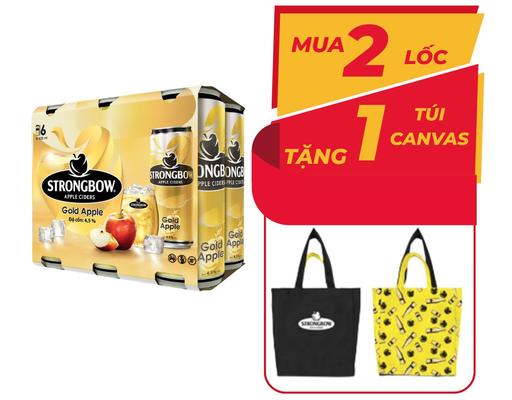 Lốc 6 Lon Nước Táo Lên Men Gold Apple 320ml Strongbow