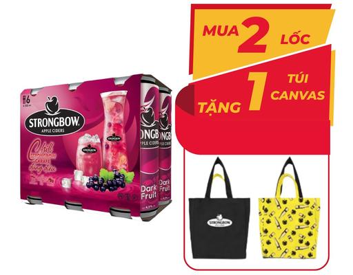 Lốc 6 Lon Nước Táo Lên Men Dark Fruit 320ml Strongbow