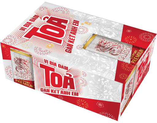 Thùng 24 Lon Bia Sài Gòn Export Premium 330ml Sài Gòn
