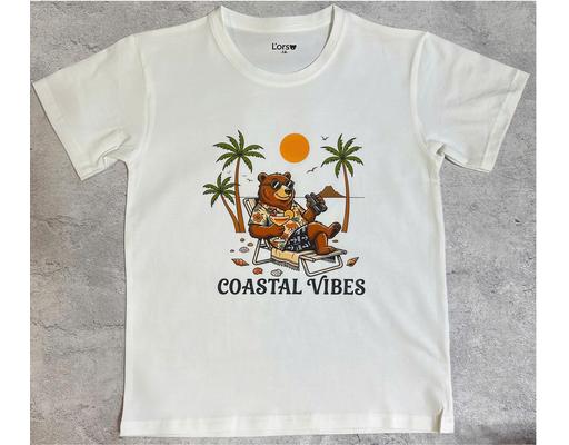 Áo Thun Bé Trai Coastal Màu Trắng L'orso