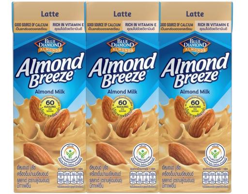 Lốc 3 Hộp Sữa Hạnh Nhân Almond Breeze Vị Latte 180ml Almond Breeze