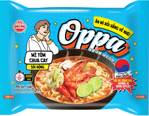 Mì Oppa Tôm Chua Cay Gói 65g Otoki
