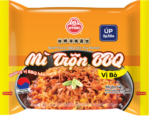 Mì Trộn Ăn Liền BBQ Vị Bò Jin 75g Otoki
