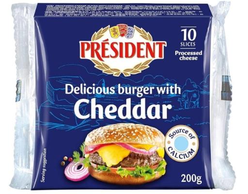 Phô Mai Lát Burger Cheddar 200g President