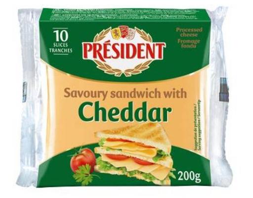 Phô Mai Lát Sandwich Cheddar 200g President