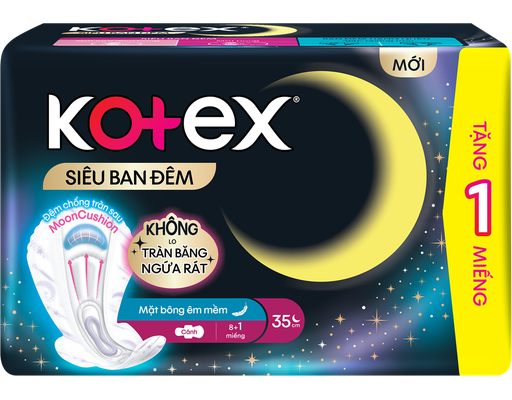 Băng Vệ Sinh Ban Đêm Có Cánh 35cm 8 Miếng Kotex