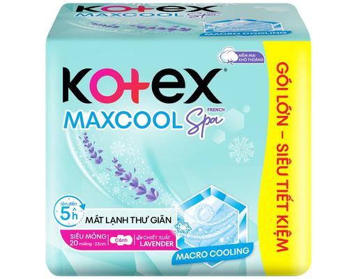 Băng Vệ Sinh Max Cool Siêu Mỏng Cánh 20 Miếng Kotex