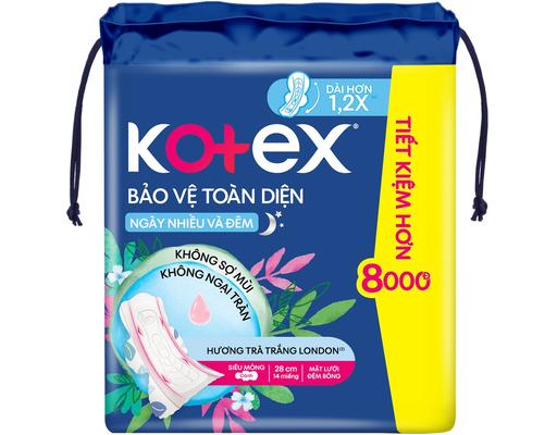 Băng Vệ Sinh Bảo Vệ Toàn Diện Siêu Mỏng Cánh 28cm 14 Miếng Kotex