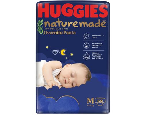 Tã Quần Ban Đêm Nature Made Size M58 Cho Bé Từ 6-11kg 58 Miếng Huggies