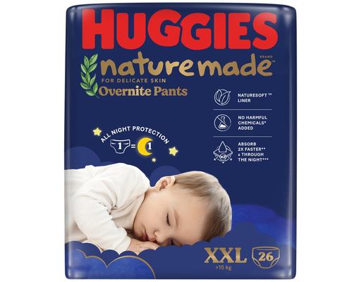 Tã Quần Ban Đêm Nature Made Size XXL26 Cho Bé Trên 15kg 26 Miếng Huggies