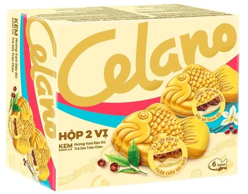 Bánh Cá Vani Đậu Đỏ & Trà Sữa Trân Châu 70gx6 Celano