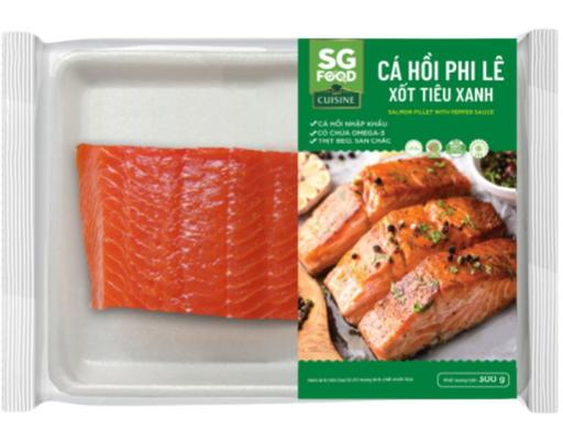 Cá Hồi Fillet Xốt Tiêu Xanh 300g SG Foods