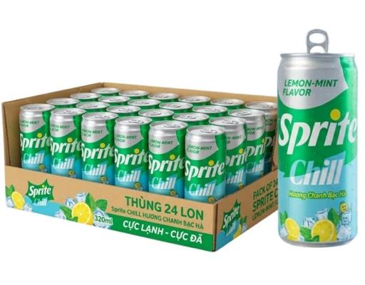 Thùng 24 Nước Giải Khát Hương Chanh Bạc Hà 320ml Sprite
