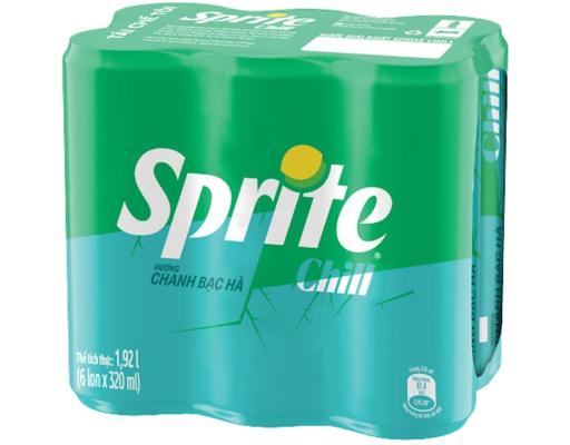 Lốc 6 Nước Giải Khát Hương Chanh Bạc Hà 320ml Sprite