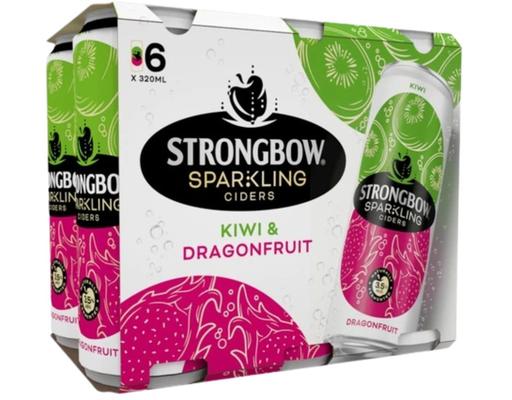Lốc 6 Lon Nước Trái Cây Lên Men Vị Kiwi Thanh Long 320ml Strongbow