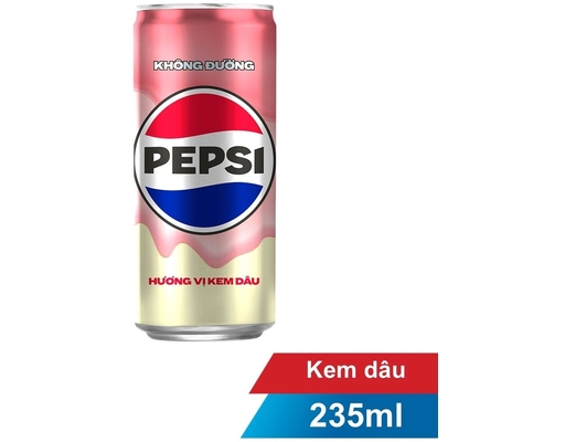 Nước Giải Khát Kem Dâu Không Calo 235ml Pepsi