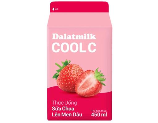 Sữa Chua Uống Lên Men Dâu Cool C 450ml Dalatmilk