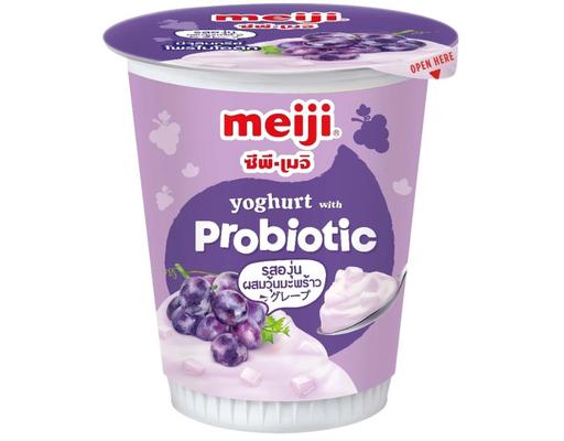 Thực Phẩm Bổ Sung Sữa Chua Thạch Dừa Vị Nho 135g Meiji