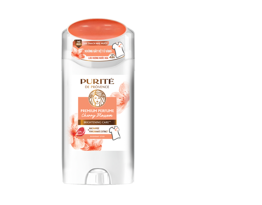 Sáp Khử Mùi Hương Nước Hoa Cao Cấp Dưỡng Sáng Hoa Anh Đào 70G (Sáp Hồng) Purite
